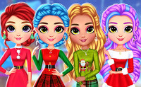 Rainbow Girls Christmas Outfits